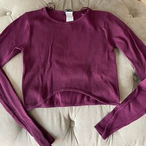 Zara long sleeve crop top